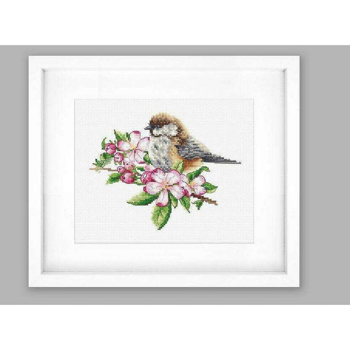 The tit on the branch B1194L Counted Cross-Stitch Kit