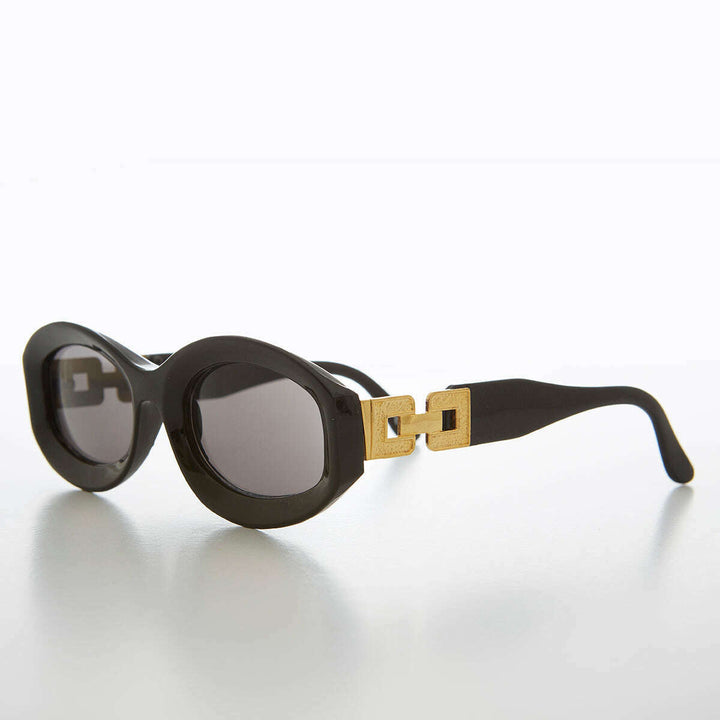 Thick Wide Frame with Chain Link Temples - Lyric