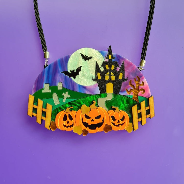 This Is Halloween Statement Necklace By Cherryloco Jewellery 1