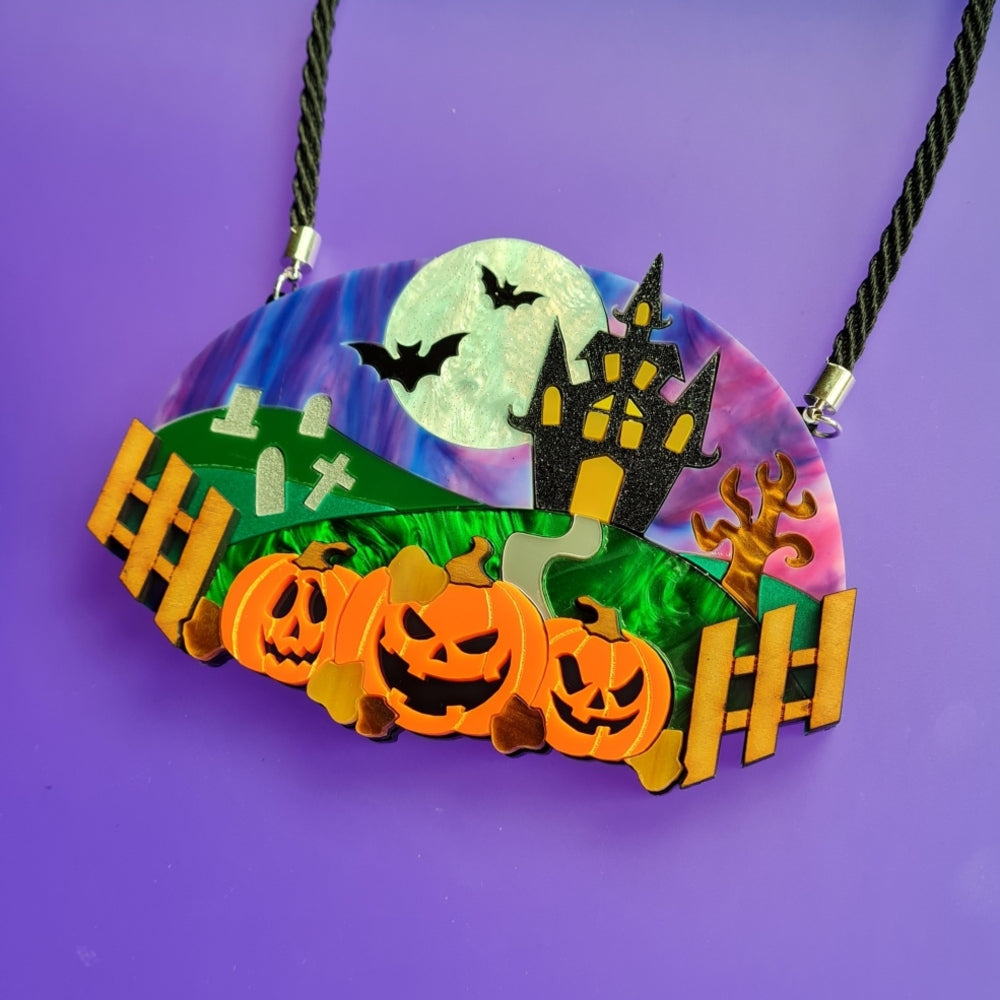 This Is Halloween Statement Necklace By Cherryloco Jewellery 2