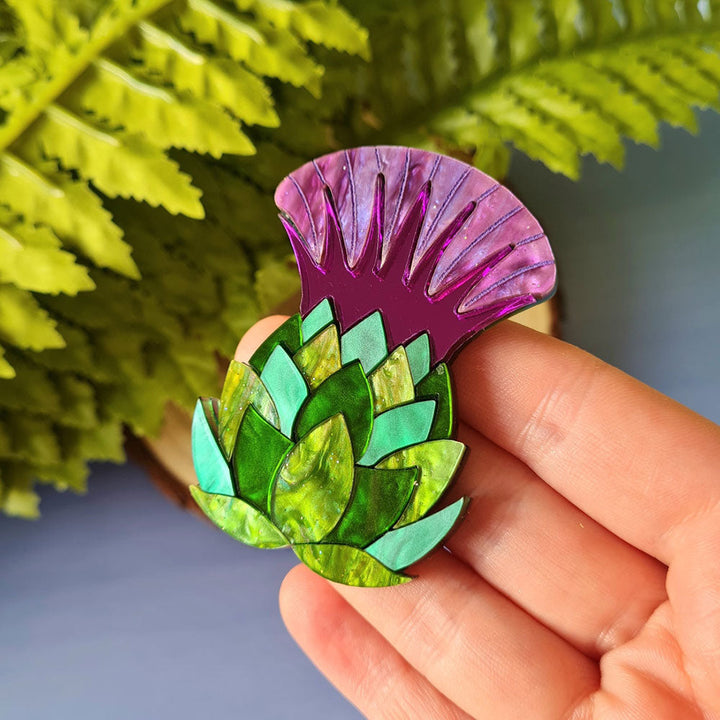 Thistle Head Brooch by Cherryloco Jewellery 4