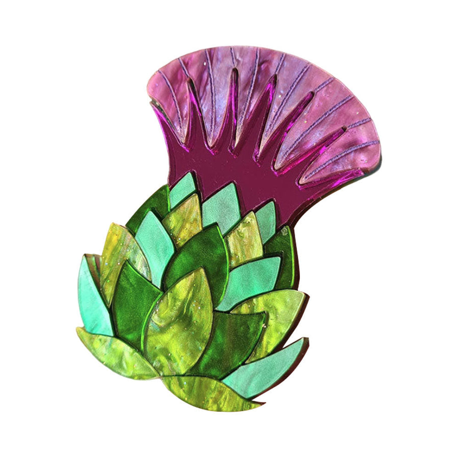 Thistle Head Brooch by Cherryloco Jewellery 1