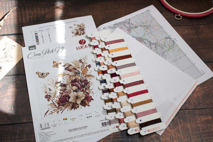 Thre Birds-Autumn B2419L Counted Cross-Stitch Kit