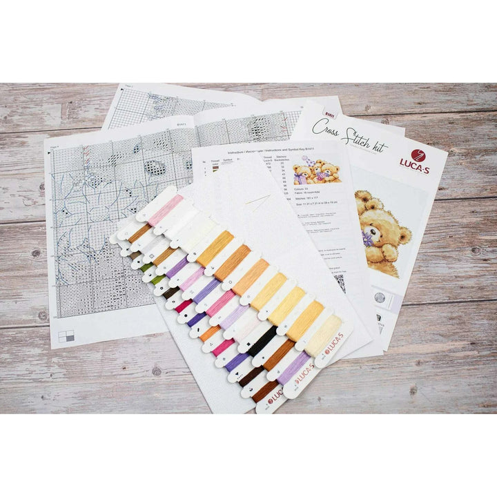 Three Party Bears B1411L Counted Cross-Stitch Kit