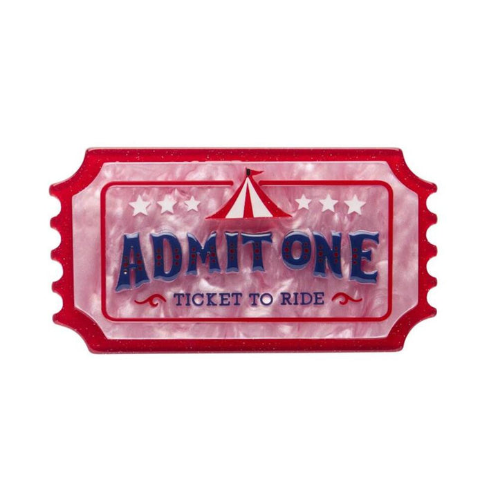 Ticket to Ride Brooch by Erstwilder 