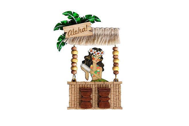 Tiki Bar Brooch by Laliblue - Quirks!