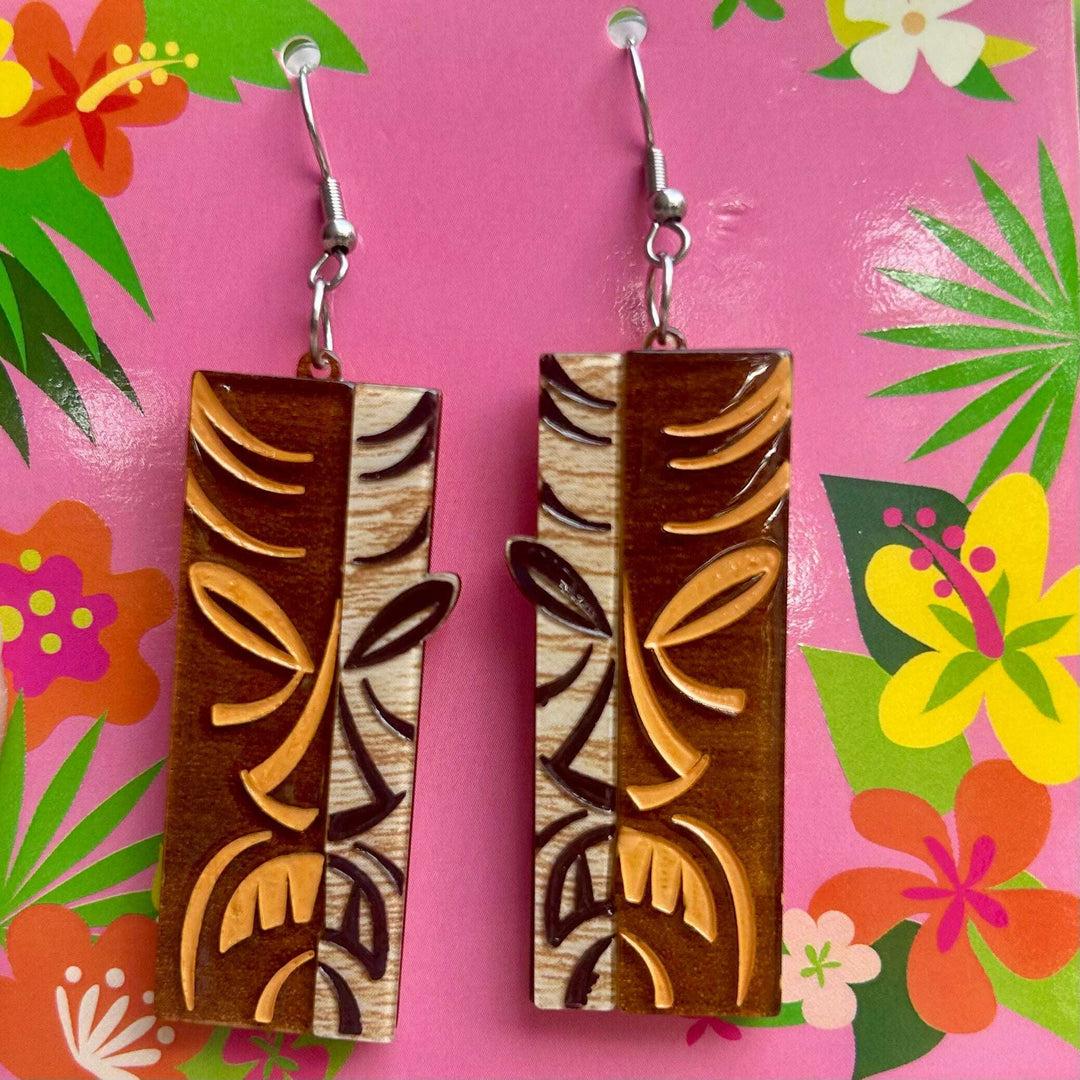 Tiki Totem Earrings by Miss Fluff x Lipstick & Chrome – view 5
