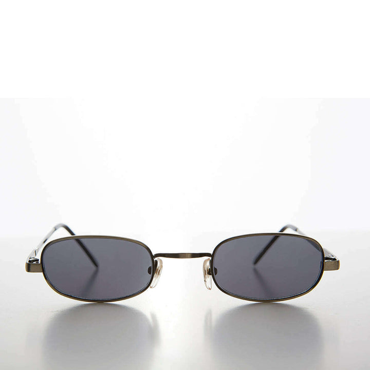 Tiny Half Frame Rectangular 90s Vintage Sunglass - Carson
