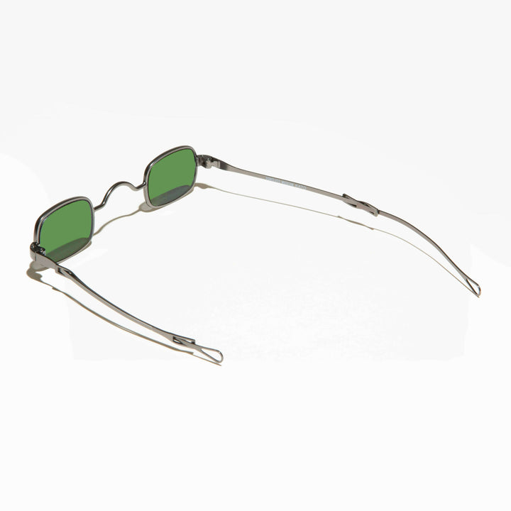 Tiny Rectangular Spectacle Sunglass with Sliding Temples - Kane