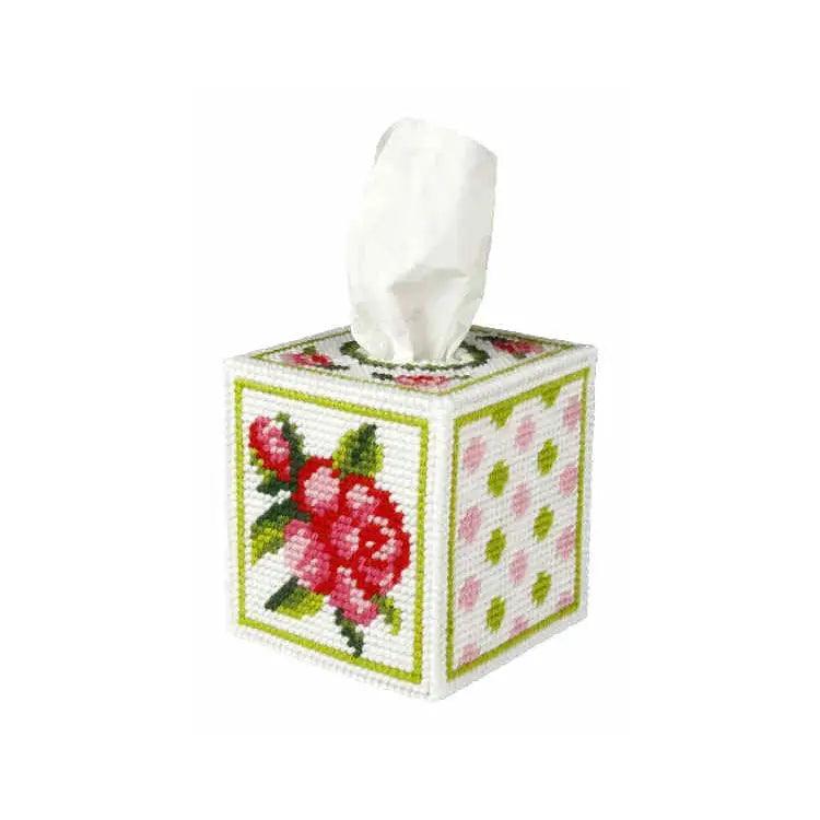 Tissue box cover - needlepoint (halfstitch) kit "Rose" 5101
