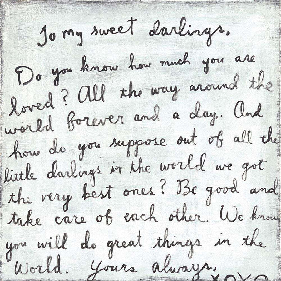 "To My Sweet Darlings" Gallery Wrap Art Print - Quirks!