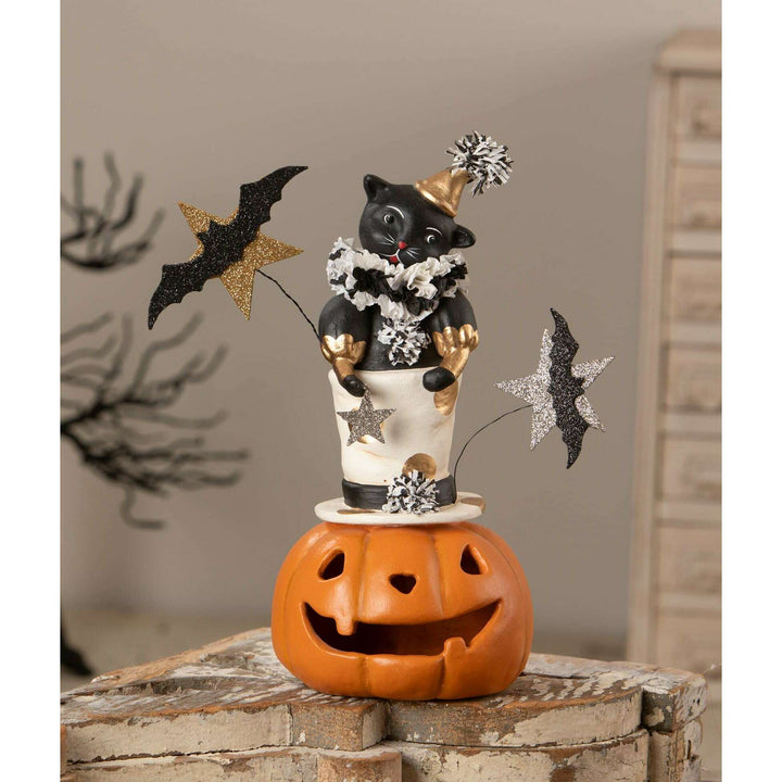 Top Hat Jack with Cat by Bethany Lowe Designs, halloween decor