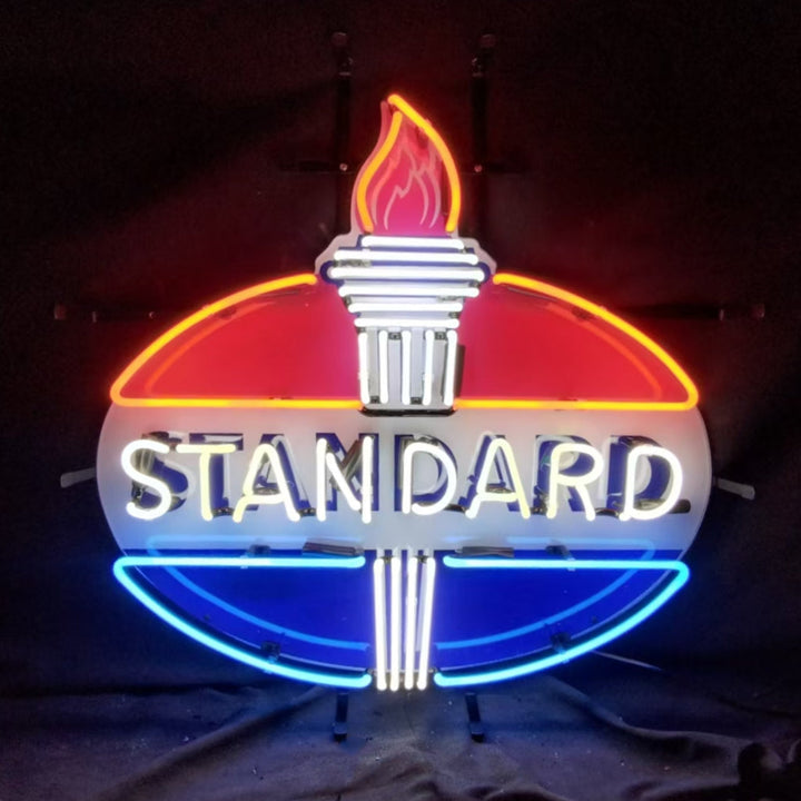Torch with Standard Gasoline Neon Light Sign