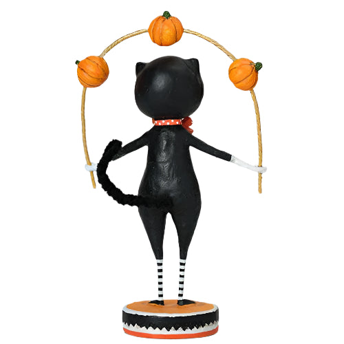 Toss a Jack Cat halloween figurine by Lori Mitchell 