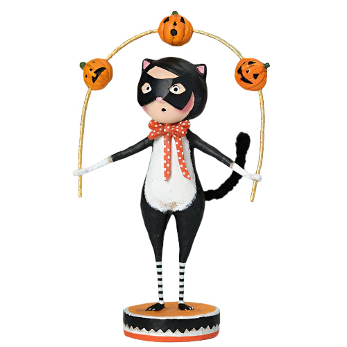 Toss a Jack Cat halloween figurine by Lori Mitchell image