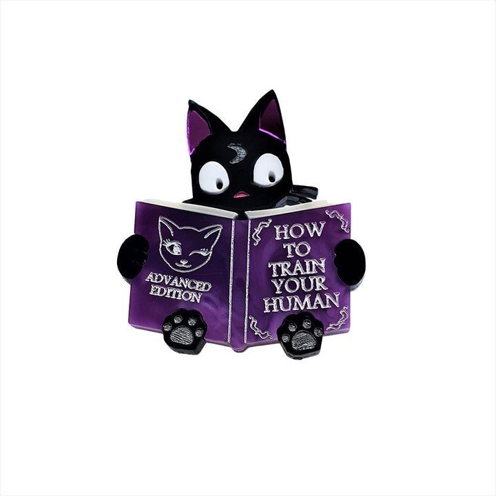 Train Your Human Brooch by Cherryloco Jewellery 1