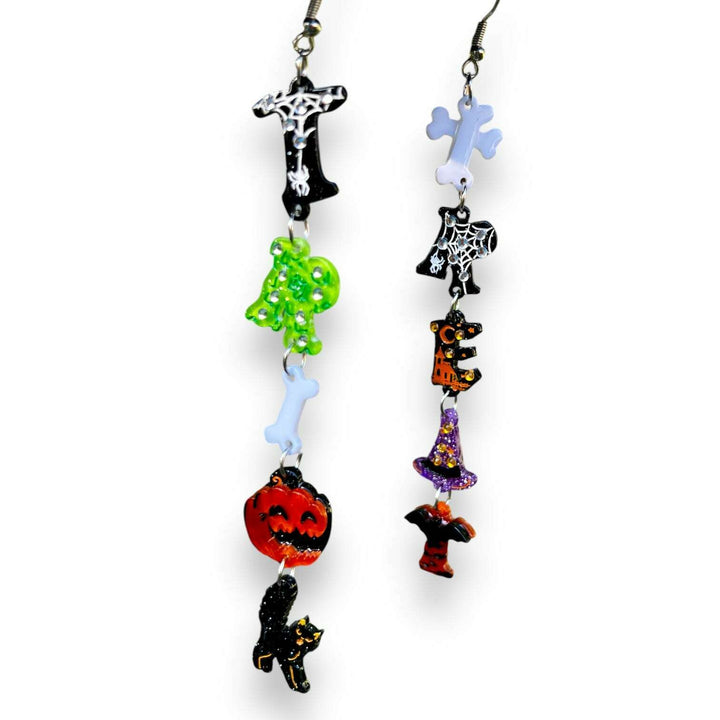 Trick or Treat Halloween Earrings by Lipstick & Chrome – view 2
