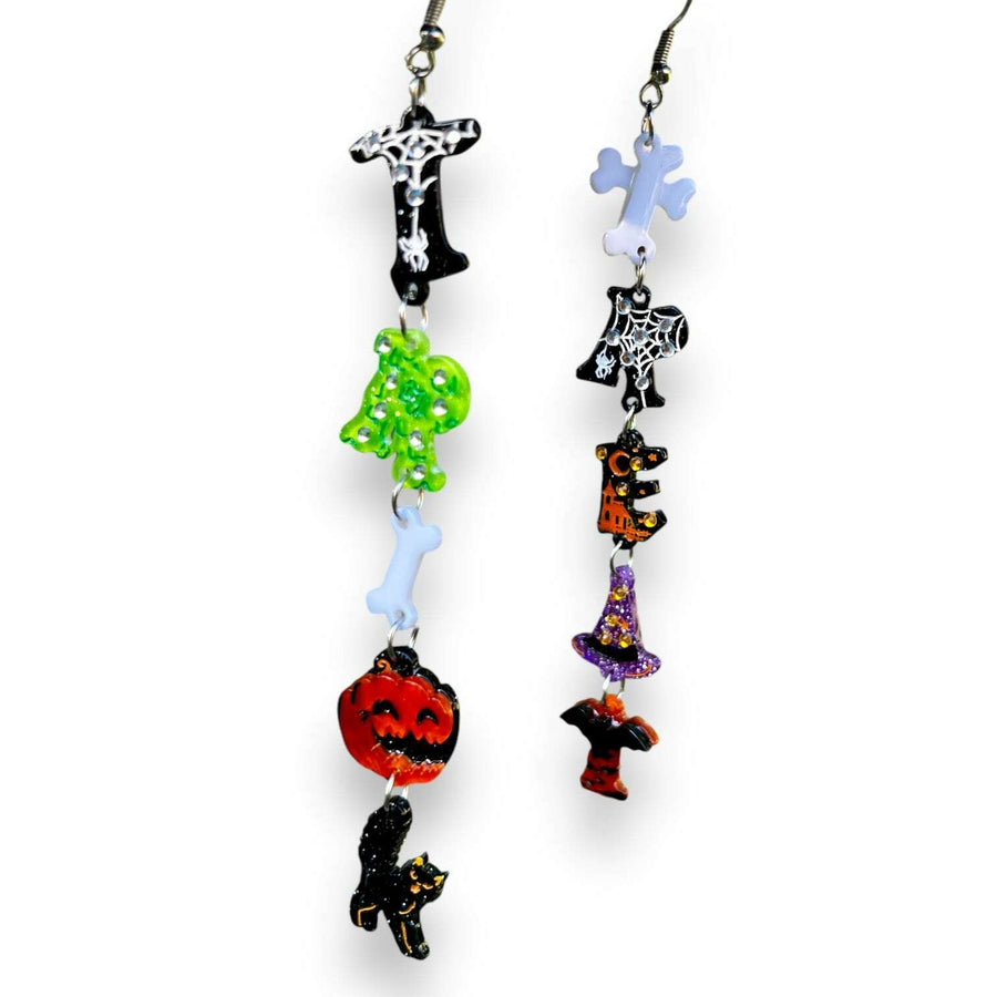 Trick or Treat Halloween Earrings by Lipstick & Chrome – view 2