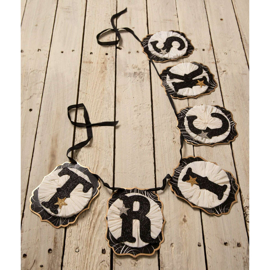 Tricks & Stars Garland by Bethany Lowe Designs, halloween decor