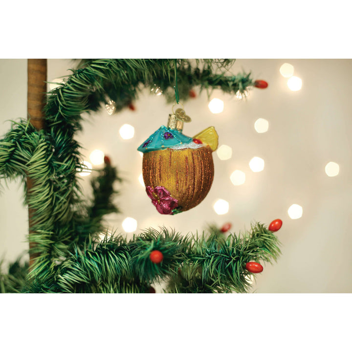 Tropical Coconut Drink Ornament