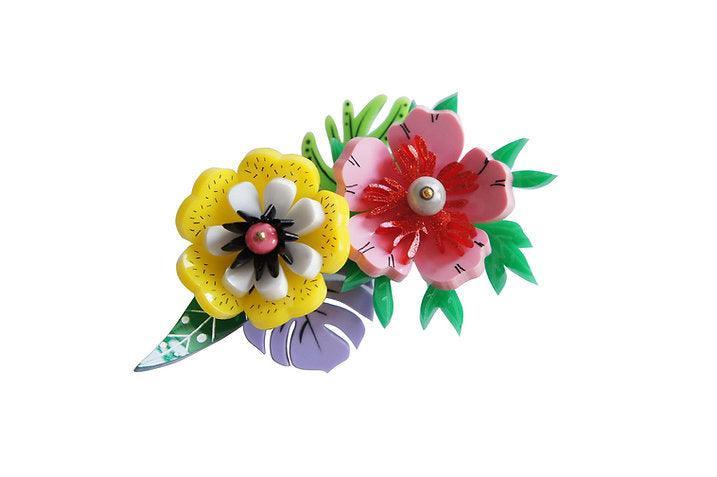 Tropical Flowers Brooch by Laliblue - Quirks!