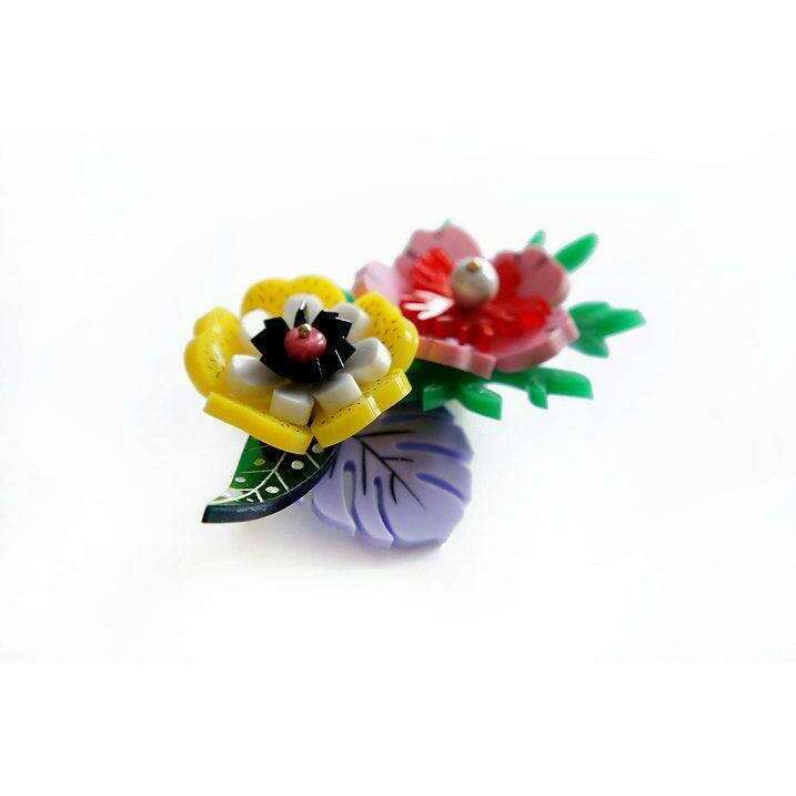 Tropical Flowers Brooch by Laliblue - Quirks!