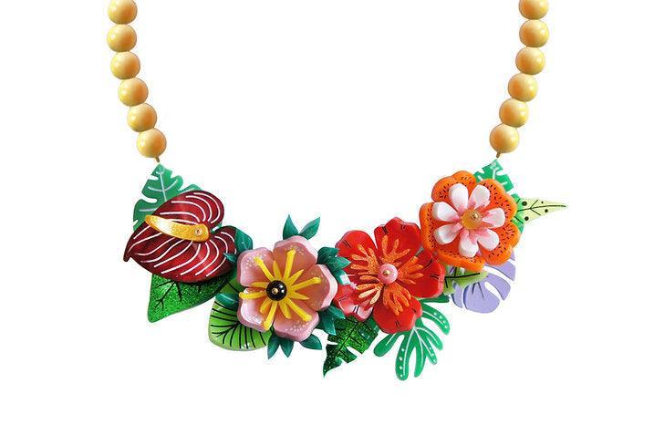 Tropical Flowers Necklace by Laliblue - Quirks!
