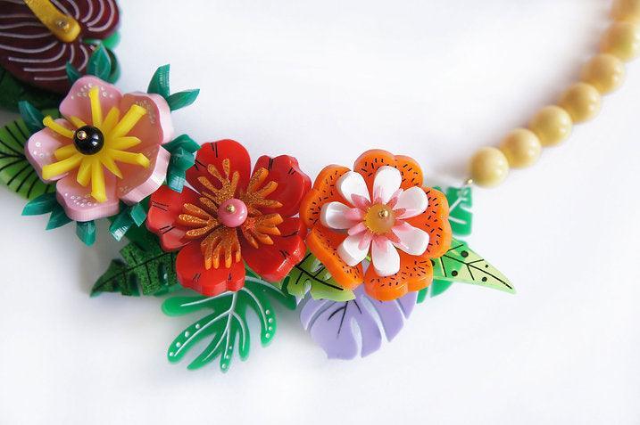 Tropical Flowers Necklace by Laliblue - Quirks!