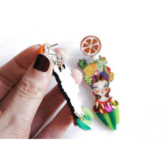 Tropical Tiki Girl Earrings by Laliblue - Quirks!