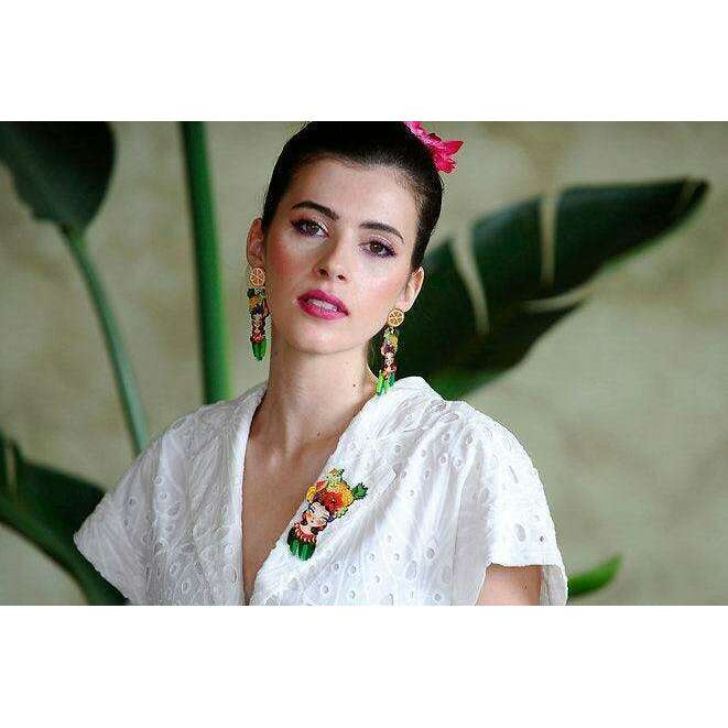 Tropical Tiki Girl Earrings by Laliblue - Quirks!