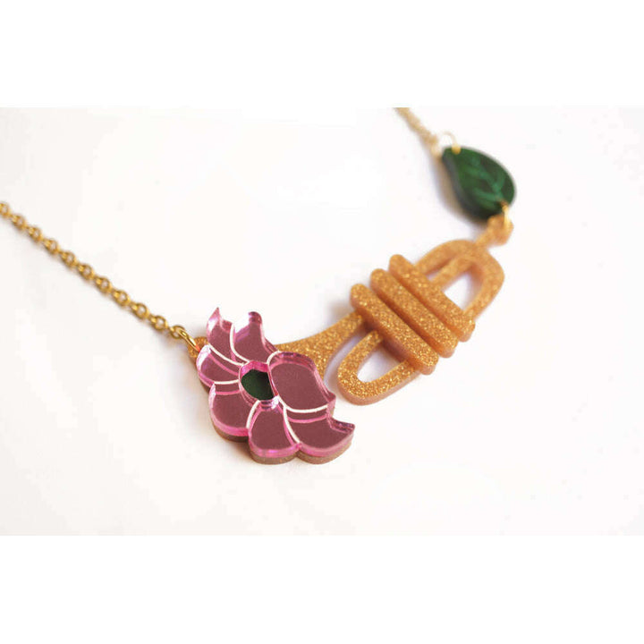 Trumpet with flower earrings by Laliblue 7