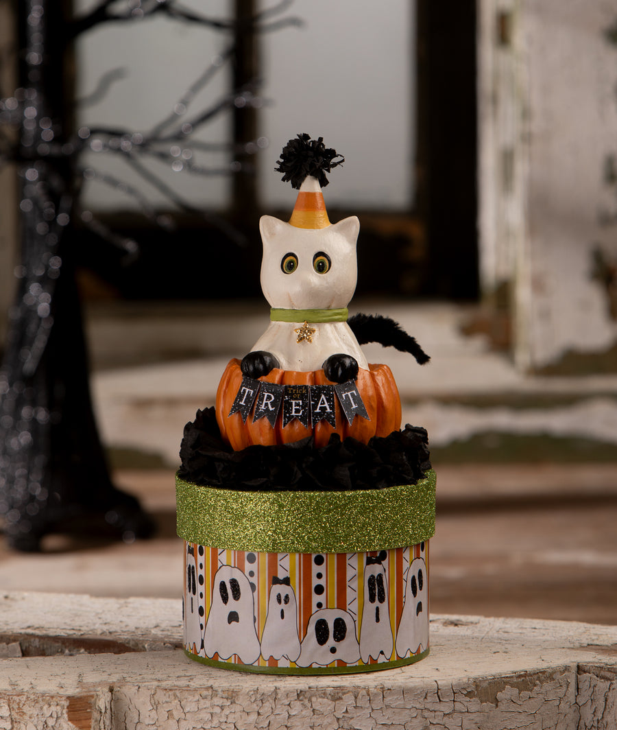 Treat Casper on Box by Bethany Lowe Designs, halloween decor