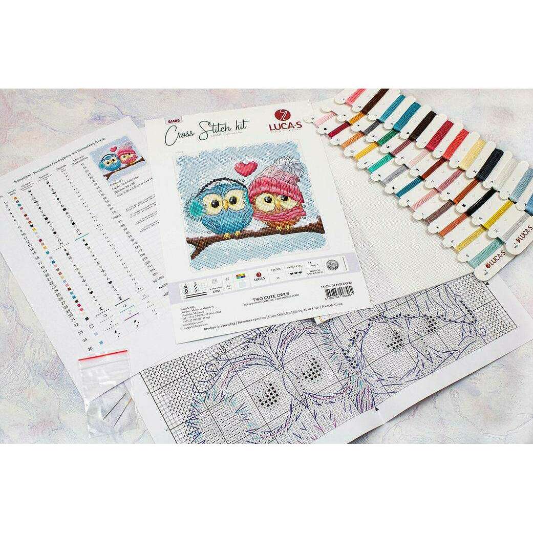 Two Cute Owls B1400L Counted Cross-Stitch Kit