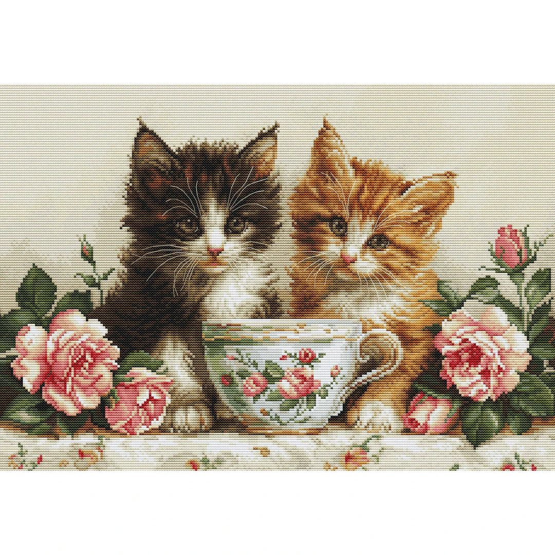 Two Kitens BU5070L Counted Cross-Stitch Kit
