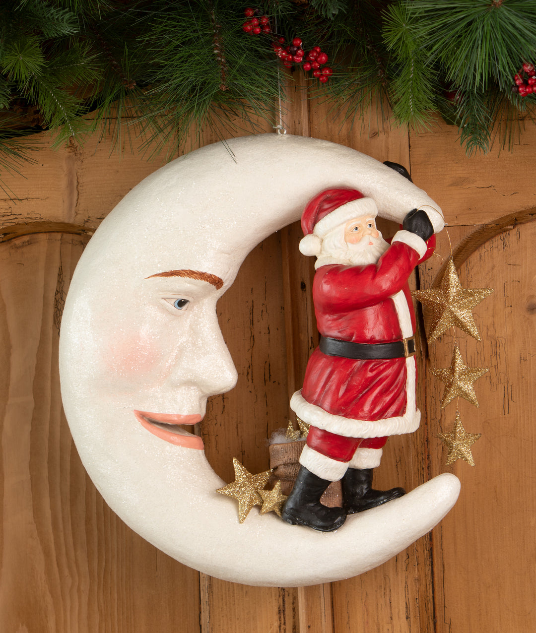 Starlight Santa in Moon by Bethany Lowe Designs, image 4