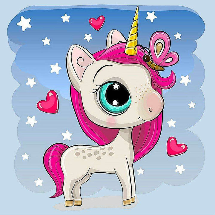 Unicorn in Love CS2530 7.9 x 7.9 inches Crafting Spark Diamond Painting Kit