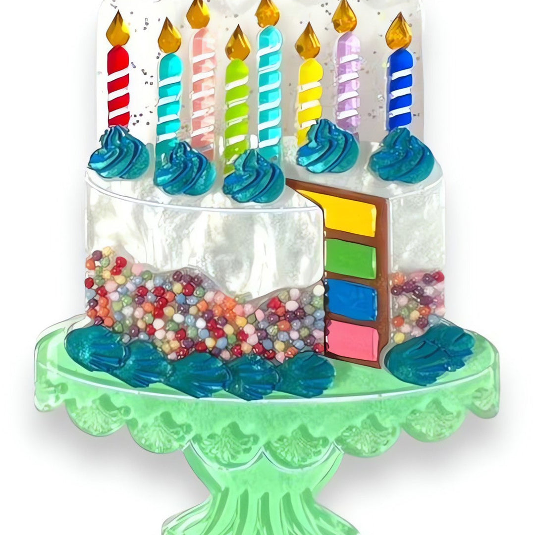 Slice Slice Baby Birthday Cake Brooch by Lipstick & Chrome