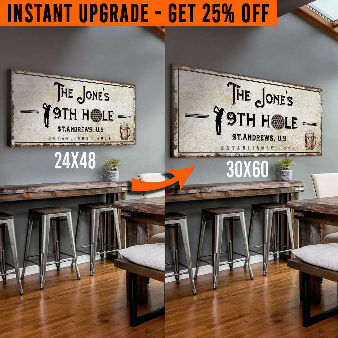 Upgrade Your 48x24 Inches '19th Hole Golf' (Style 1) Canvas To 60x30 Inches
