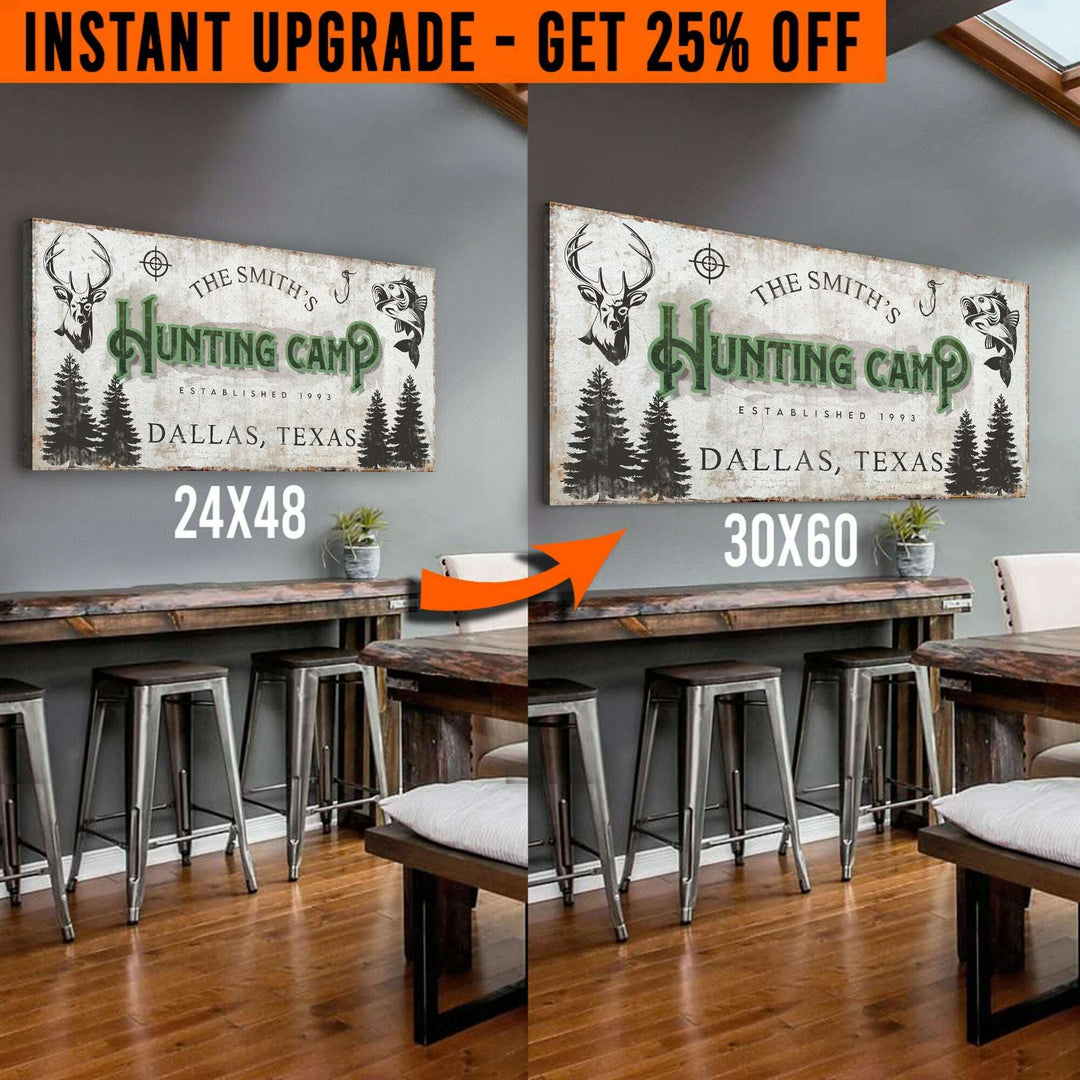 Upgrade Your 48x24 Inches 'Fishing And Hunting' (Style 1) Canvas To 60x30 Inches