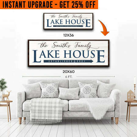 Upgrade Your 'Lake House' (Style 3) Canvas To 20x60 Inches