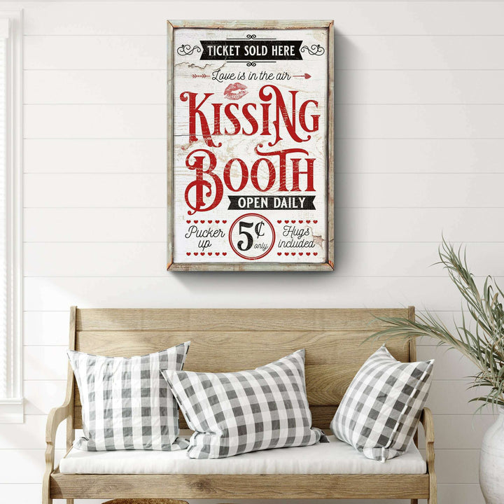 Valentines Day Kissing Booth Sign III