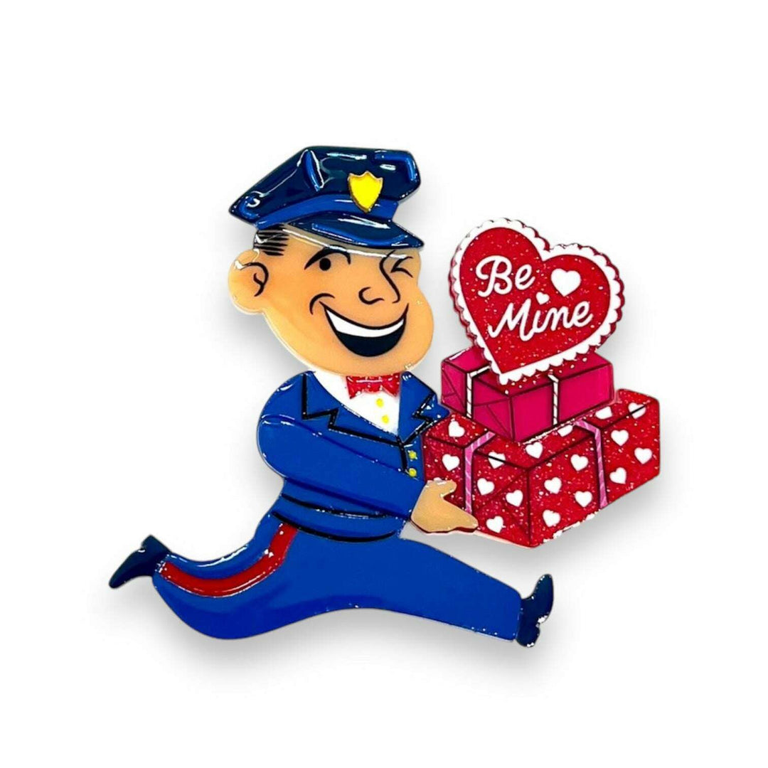 Valentine's Happy Mail Brooch & Earrings Set by 50's Vintage Dame x Lipstick & Chrome – view 3