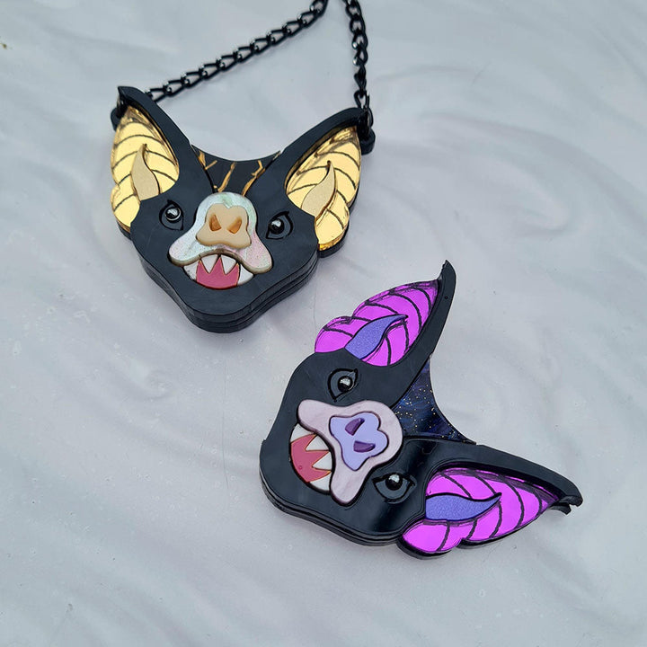 Vampire Bat Face Necklace - Two Colours by Cherryloco Jewellery 5