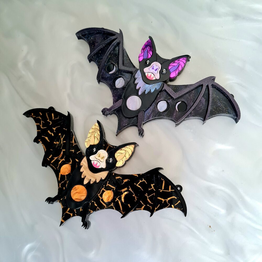 Vampire Bat Statement Necklace - Two Colours by Cherryloco Jewellery 1