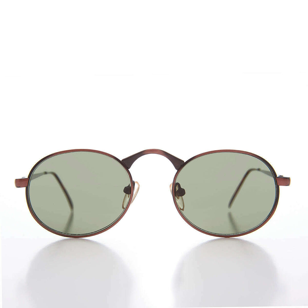 Victorian Oval Industrial Metal Vintage Sunglass - Jethro