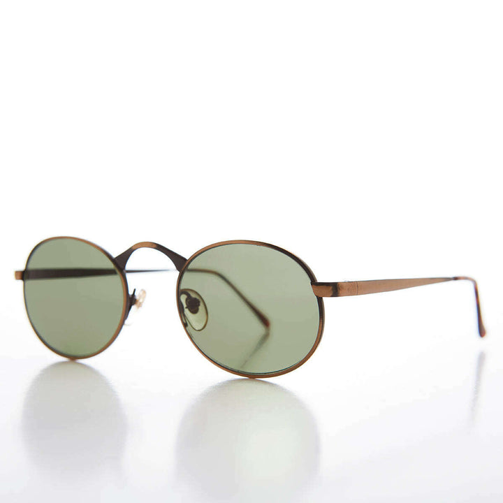 Victorian Oval Industrial Metal Vintage Sunglass - Jethro