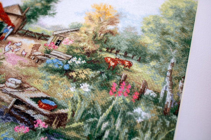 Village landscape BU4011L Counted Cross-Stitch Kit