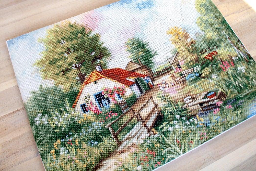 Village landscape BU4011L Counted Cross-Stitch Kit