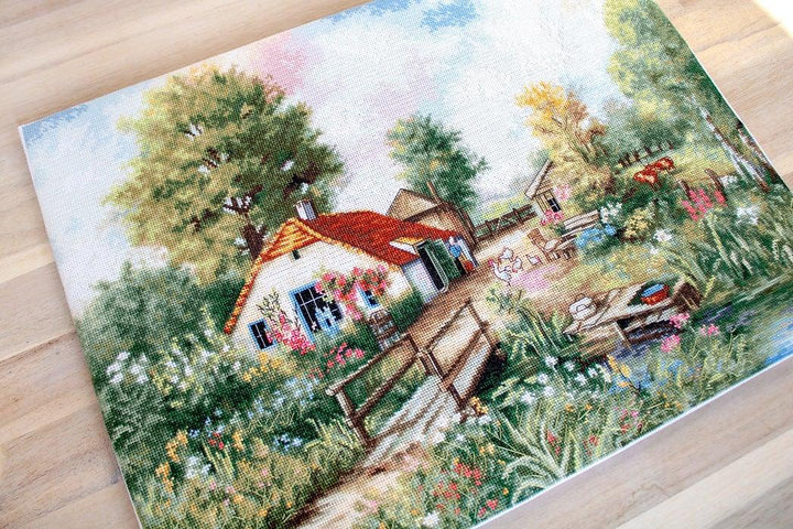 Village landscape BU4011L Counted Cross-Stitch Kit