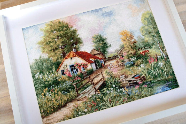 Village landscape BU4011L Counted Cross-Stitch Kit